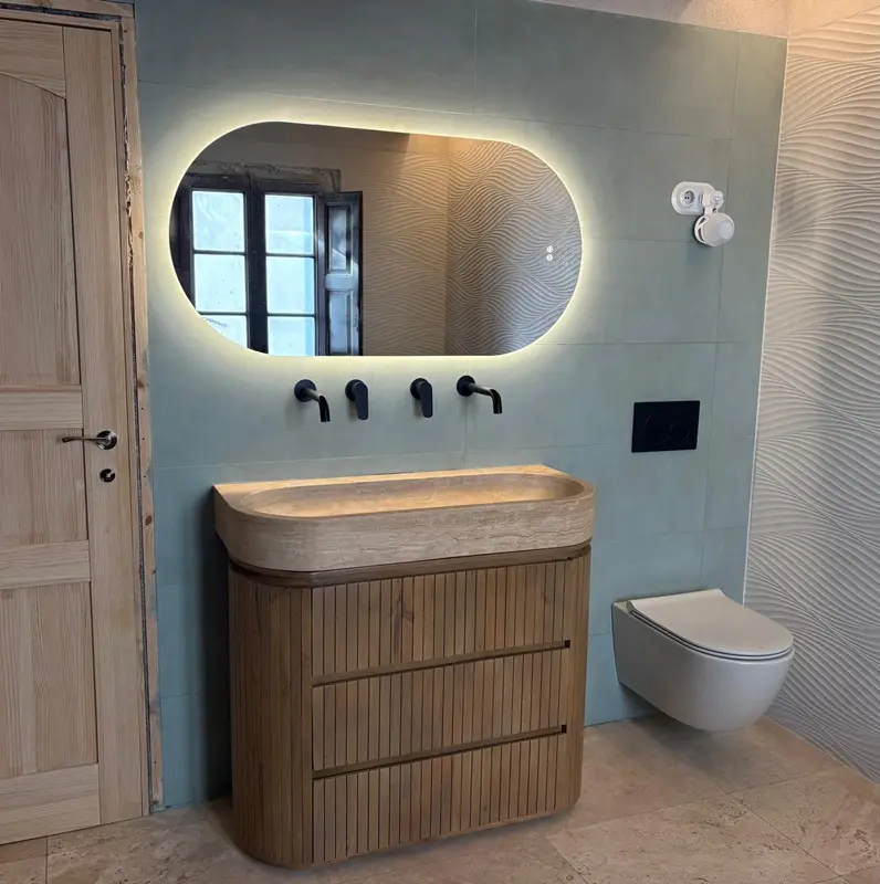 GB 3 LAVABO ENCIMERA TRAVERTINO ROMANO