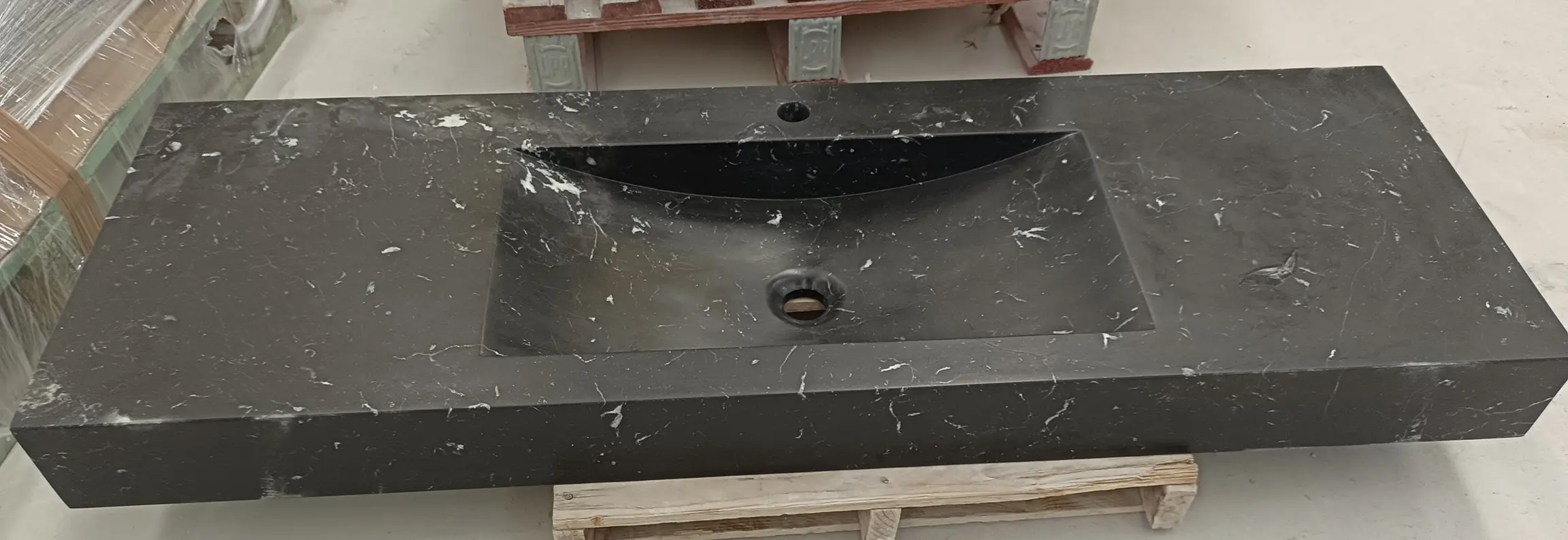 GB 7  LAVABO ENCIMERA NEGRO MARQUINA